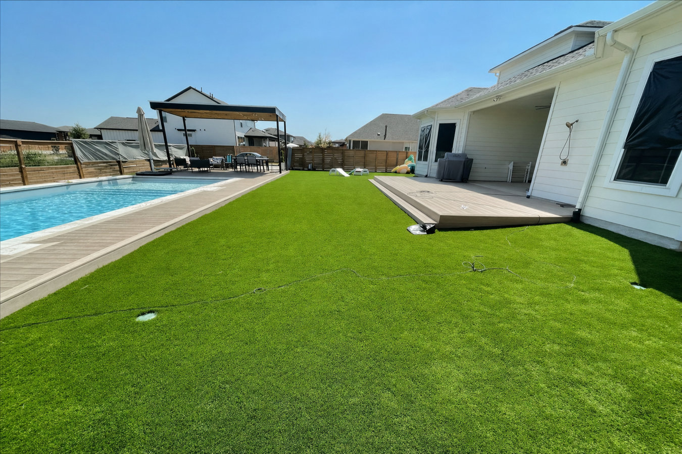 Residential turf installation